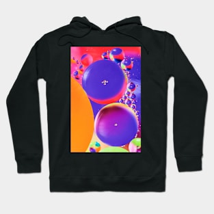 Colorful close up of oil drops in water Hoodie